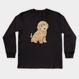 Golden Doodle Dog / Goldendoodle Kids Long Sleeve T-Shirt